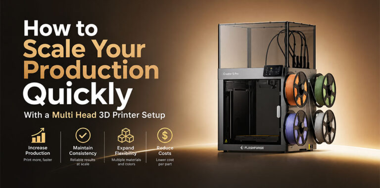 How to Scale Your Production Quickly With a Multi Head 3D Printe Setup