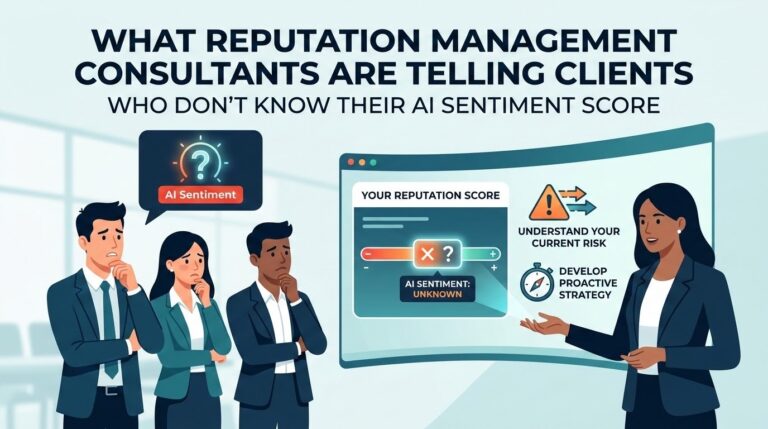 What Reputation Management Consultants Are Telling Clients Who Don't Know Their AI Sentiment Score