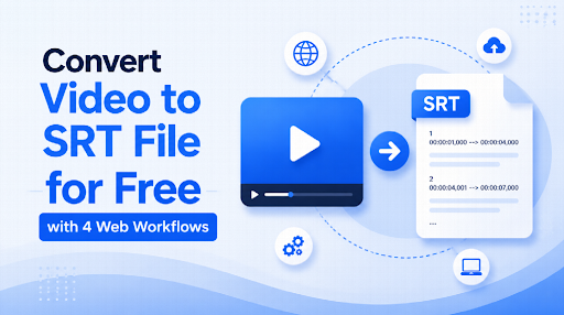 Convert Video to SRT File for Free with 4 Web Workflows