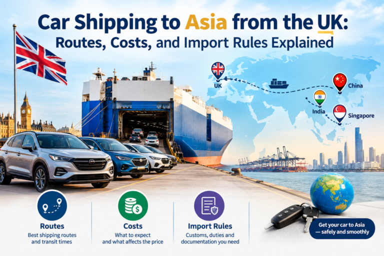 Car Shipping to Asia from the UK: Routes, Costs, and Import Rules Explained
